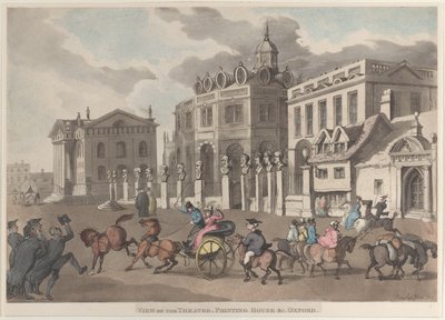Tiyatro Görünümü, Matbaa & c. Oxford, 1810., 1810. by Thomas Rowlandson