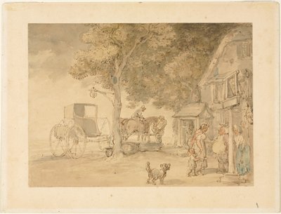 Atları Sulamak by Thomas Rowlandson