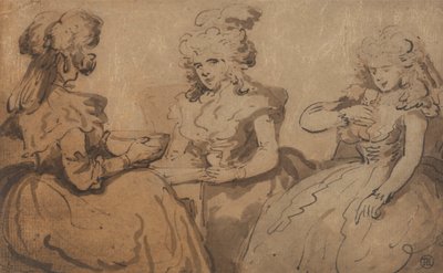 Yumruk İçen Kadınlar by Thomas Rowlandson