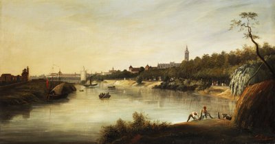 Bir İngiliz (?) şehrinin görünümü by Thomas Sewell Robins