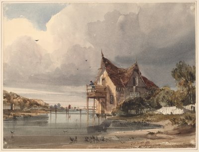 White Paling ile Bir Nehir ve Kulübe by Thomas Shotter Boys