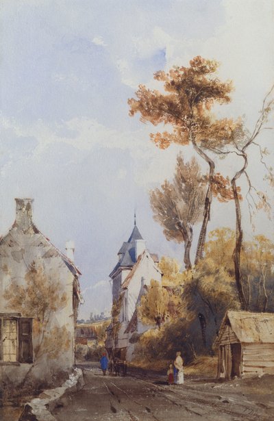 Bir köy sokağının görünümü, Waterloo by Thomas Shotter Boys