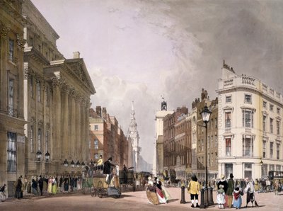 Cheapside ve Köşk, 1842 by Thomas Shotter Boys