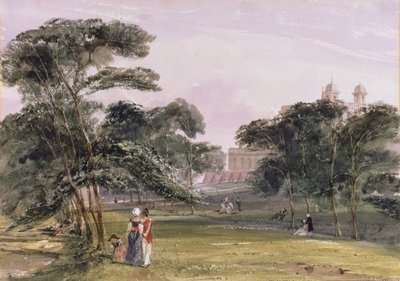 Gözlemevinin altındaki Parktaki rakamlar, Greenwich, 1850 dolayları (sulu boya) by Thomas Shotter Boys