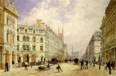 Holborn Viyadüğü Doğu görünümlü, Londra Şehri by Thomas Shotter Boys
