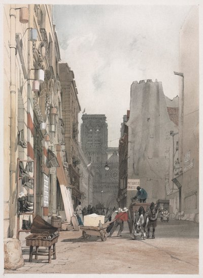 Paris, Ghent, Antwerp, Rouen'de Pitoresk Mimari: Notre Dame, Paris by Thomas Shotter Boys