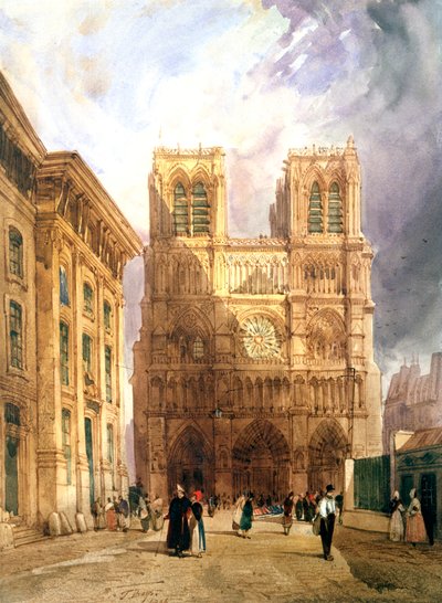 Notre Dame Katedrali, 1836 by Thomas Shotter Boys