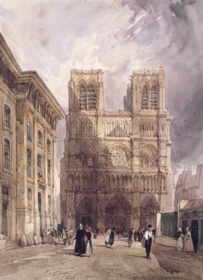 Notre Dame Katedrali, Paris by Thomas Shotter Boys