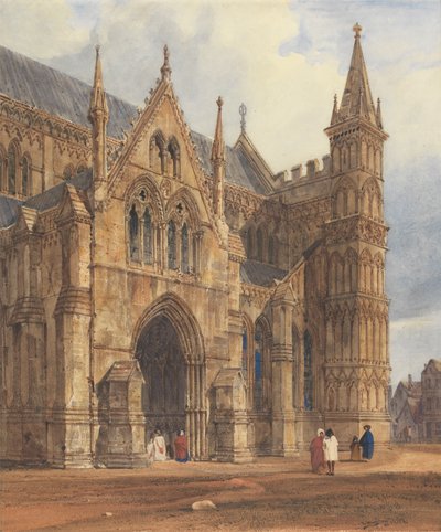 Salisbury Katedrali'nin Kuzey-Batı Sundurması by Thomas Shotter Boys