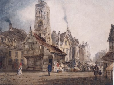 Pazar Meydanı görünümü, c.1832 by Thomas Shotter Boys