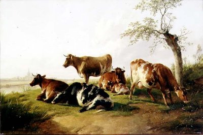 Manzaradaki Sığır by Thomas Sidney Cooper