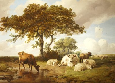 Çayırlarda Dinlenmek by Thomas Sidney Cooper