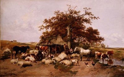 Öğle Dinlenme by Thomas Sidney Cooper