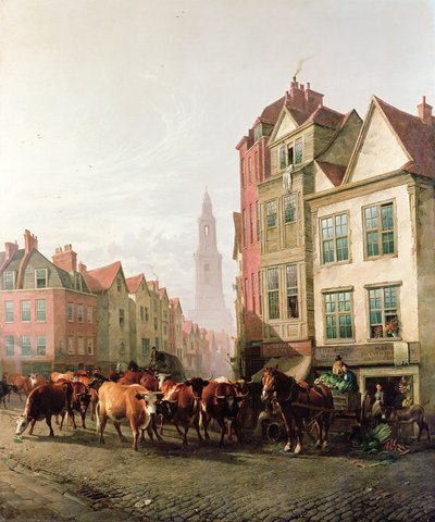 Eski Smithfield Pazarı, 1887 by Thomas Sidney Cooper