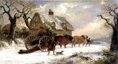 Carting Kereste - Kış (panelde yağ) by Thomas Smythe
