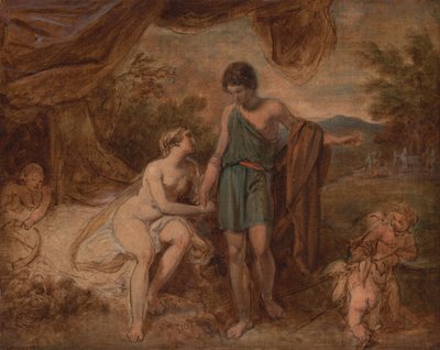 Venüs ve Adonis'in Tamamlanmamış Bir Çalışması by Thomas Stothard