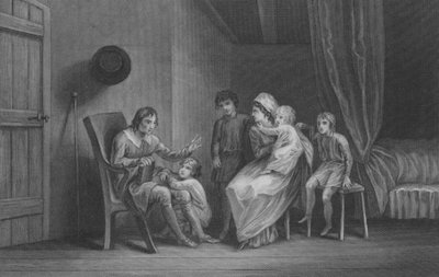 Christian korkularını ailesine ifade ediyor by Thomas Stothard