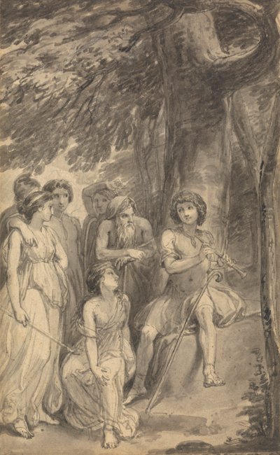 Fenelon'un "Ulysses oğlu Telemachus'un Maceraları" adlı eserinin Altı İllüstrasyonundan biri by Thomas Stothard