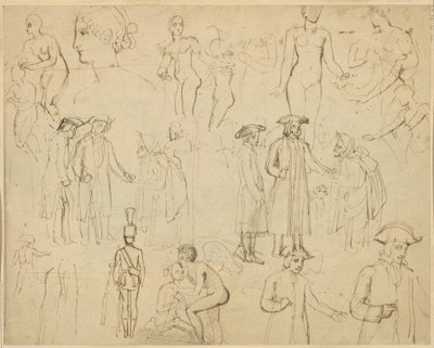 Roger de Coverley ve Çingeneler [verso] by Thomas Stothard