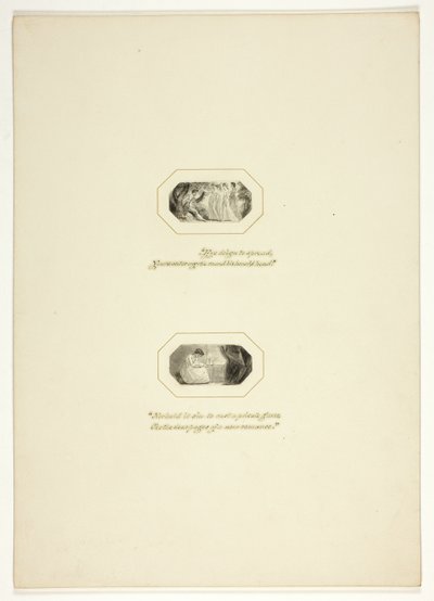 1796 Kraliyet Nişanları Cep Kitabında The Triumphs of Temper'dan bir tabak için çalışma by Thomas Stothard