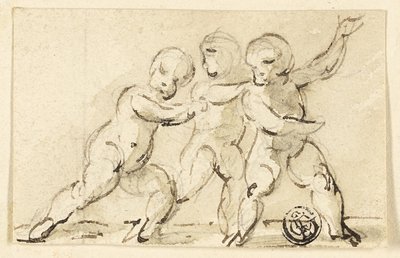 Oyunda Üç Putti by Thomas Stothard