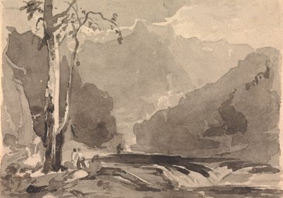 Bir Dağ Deresi'nde Balıkçılar by Thomas Sully
