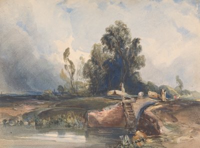 Kanal ve Kilitli Peyzaj; Kilitli Rakamlar by Thomas Sully