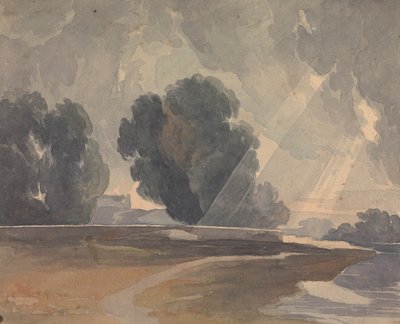 Ağaçlar ve Göl ile Manzara by Thomas Sully