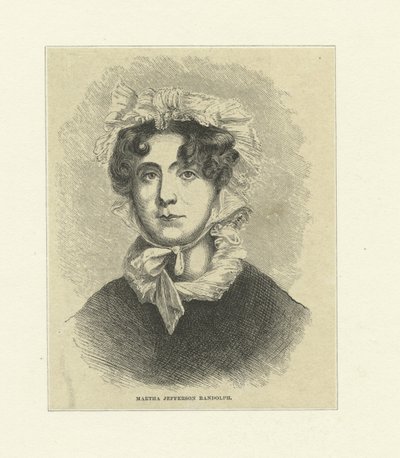 Martha Jefferson Randolph (ahşap oyma) by Thomas Sully
