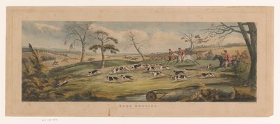 Bir tavşan avlayan beagle sürüsü Tavşan Avı (nesne üzerindeki başlık) by Thomas Sutherland