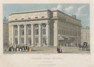 İtalyan Opera Binası, Güney Cephesi, Londra by Thomas Talbot Bury