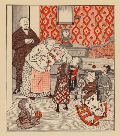 Örnek bir koca (renkli lito) by Thomas Theodor Heine