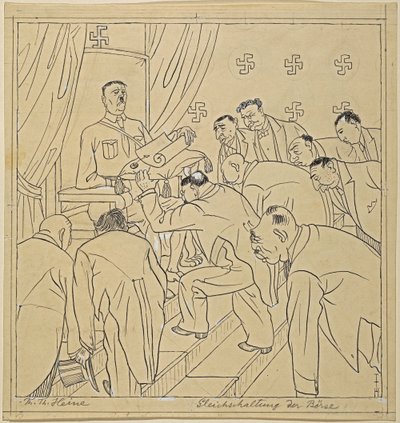 borsayı hizalamak; Simplicissimus XXXV/36, 1930 by Thomas Theodor Heine
