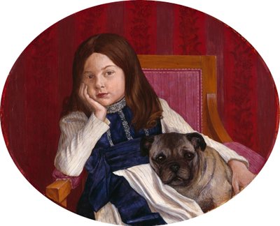 Johanna, sanatçının boksörlü kızı by Thomas Theodor Heine