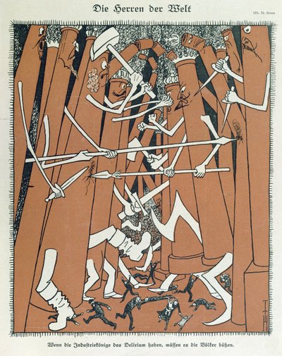 'Dünyanın Efendileri', 'Simplicissimus' dergisinin kapağı by Thomas Theodor Heine