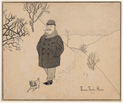 kış yürüyüşü by Thomas Theodor Heine