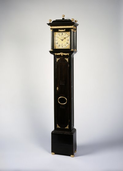 Charles II Roman çarpıcı bir ay süren uzun kasalı saat by Thomas Tompion