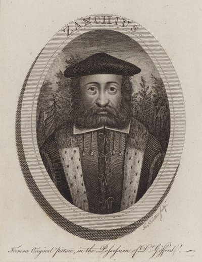 Girolamo Zanchi, İtalyan Protestan Reformu din adamı (gravür) by Thomas Trotter