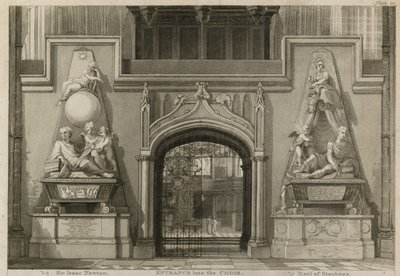 Koroya giriş, Westminster Abbey, Londra by Thomas Uwins