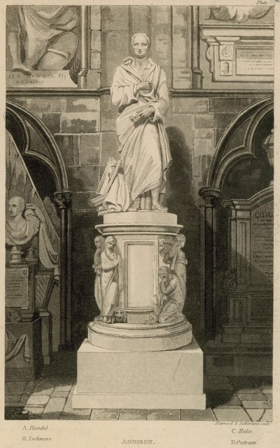 Addison Anıtı, Westminster Abbey, Londra by Thomas Uwins