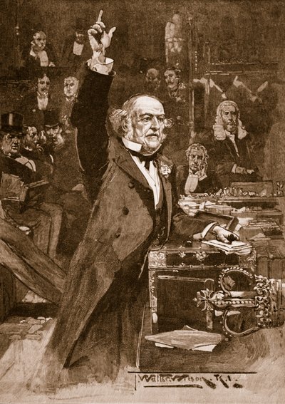 Ev Kuralı Tasarısının Tanıtımı: Bay Gladstone, konuşmasını sunarken, 1886, 