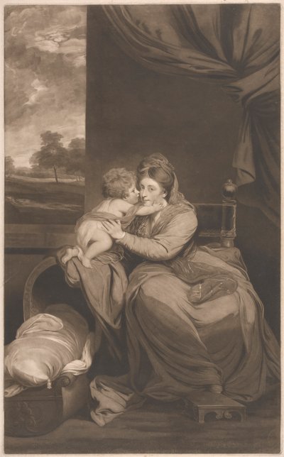 Elizabeth Lady Melbourne, Saygıdeğer Oğlu ile birlikte. Peniston Kuzu by Thomas Watson