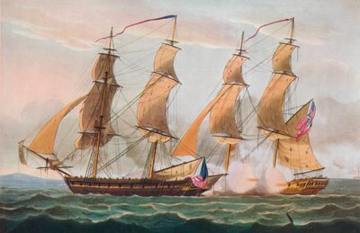 Brigs Arasında Bir Düello, c1817 by Thomas Whitcombe