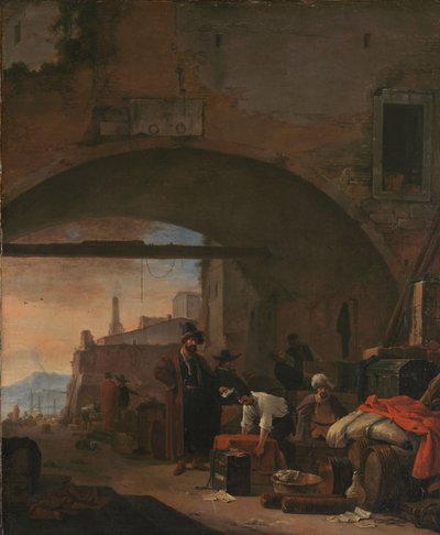 Bir Levanten Limanı Görünümü by Thomas Wijck