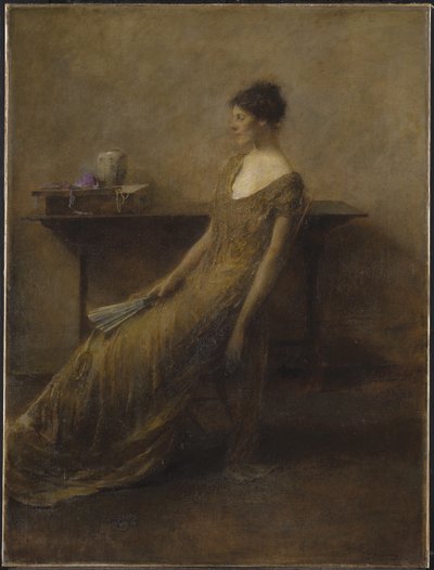 Altın Kadın, 1912 dolayları (tuval üzerine yağlı boya) by Thomas Wilmer Dewing