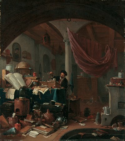 Çalışmasında Bir Simyacı by Thomas Wyck