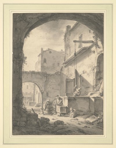 Kuyuda Ailesiyle Avluya Bakış by Thomas Wyck