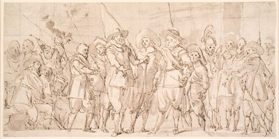 Kaptan Allaert Cloeck ve Teğmen Lucas Jacobsz Rotgans komutasındaki Amsterdam III. by Thomas de Keyser