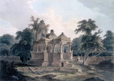 Rohtas Kalesi'ndeki Hindu Tapınağı, Bihar, Hindistan by Thomas und William Daniell
