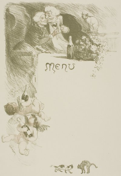 Menü Henriot by Théophile Alexandre Pierre Steinlen